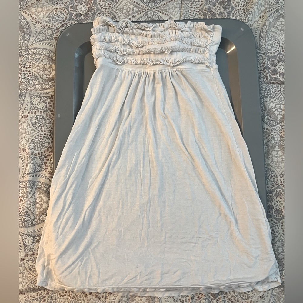 Strapless White Dress/Cover-Up